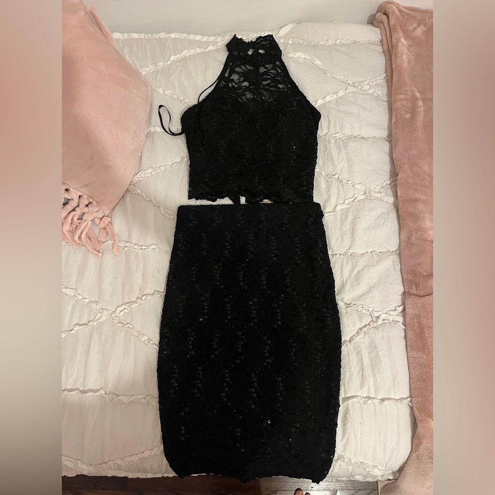 Black Lace Two Piece
